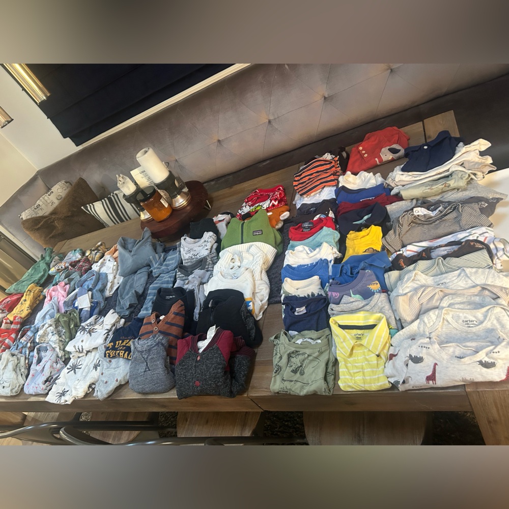 18M Toddler Boy Wardrobe - Tops, Bottoms, Pajamas and Matching Sets